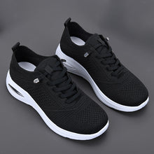 Ingrid | Damen Plateau Sneaker mit Schnürung – Schwarz