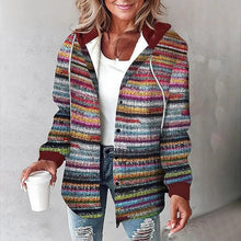 Annika | Damen Winter Freizeit Karo Hoodie Jacke – Mehrfarbig