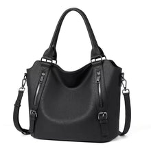 Isolde | Damen Hobo Bag Schultertasche – Schwarz