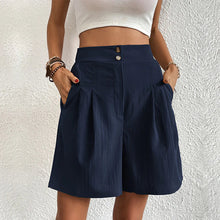 Emmerald - Damen Shorts: Cargo, Stretch, Lässig – Blau