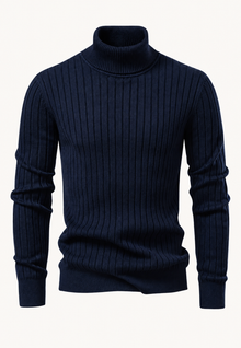 Strickpullover mit Rollkragen – Marius – Marineblau