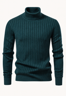 Strickpullover mit Rollkragen – Marius – Grün