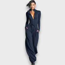 Elara – Eleganter Strick-Strampler – Blau
