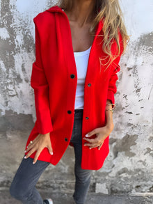 Comfi | stilvolle lässige Hoodie-Jacke – Rot