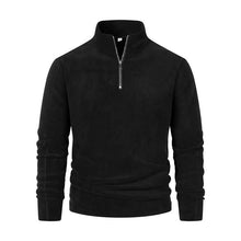 Langarmshirt mit Reißverschlusskragen | Bequemer Sitz | Vielseitiger Stil – Schwarz
