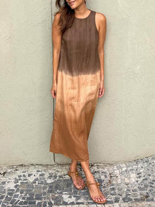 Stilvolles bedrucktes Kleid für Frauen – Braun