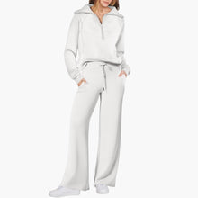 Katarina | Damen Trainingsanzug Set mit Halbzip – Weiß
