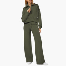 Katarina | Damen Trainingsanzug Set mit Halbzip – Olivgrün
