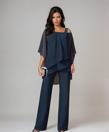 Macarena – Modernes Zweiteiliges Set Mit Lagen Schau – Marineblau