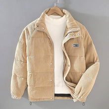Asshh | Wattierte Jacke aus Cord – Taupe