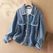Klassische Jeansjacke Damen – Blaugrau