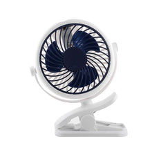 Klemm Ventilator tragbar mit Akku und 360° Rotation – Dunkelblau