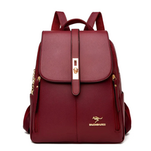Damen Rucksack Elegant – Business Rucksack für Büro, Reisen & Alltag – Burgunderrot