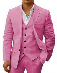 Leinen Hochzeitsanzug – Rosa