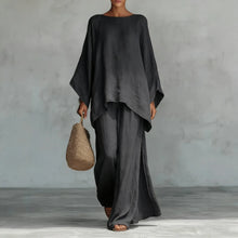 Lieselotte | Damen Oversized Poncho Set – Dunkelgrau