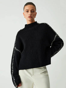 Mia™ | Cozy Oversized Sweater – Schwarz