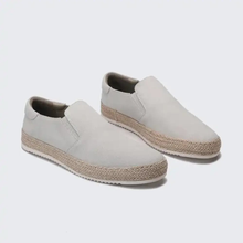 Hanya – Slip-On Schuhe Aus Wildleder Mit Espadrille Sohlen – Weiß