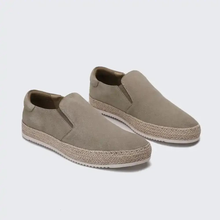 Hanya – Slip-On Schuhe Aus Wildleder Mit Espadrille Sohlen – Khaki