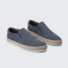 Hanya – Slip-On Schuhe Aus Wildleder Mit Espadrille Sohlen – Grau