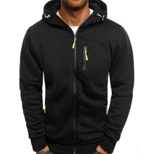 Fabian | Lässiger Herren-Hoodie mit Reißverschluss und Kapuze – Schwarz