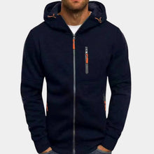 Fabian | Lässiger Herren-Hoodie mit Reißverschluss und Kapuze – Marineblau