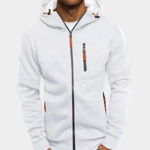 Fabian | Lässiger Herren-Hoodie mit Reißverschluss und Kapuze – Weiß