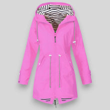 Lena | Damen Winterjacke mit Kapuze und Reißverschlüssen – Rosa