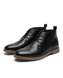 Mathyas – Chukka-Stiefeletten Aus Leder Mit Schnürung – Schwarz