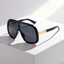 LumaVex - Sonnenbrille Im Shield Stil Mit Breit Getönten Gläsern – Schwarz