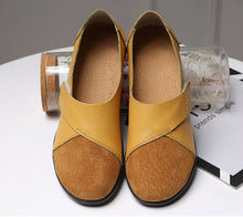 Hochwertige orthopädische Schuhe aus echtem, bequemem Leder Loafers – Gelb