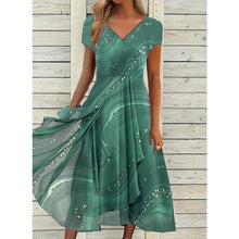 Naomi | Midi Dress with V-Neck – Grün