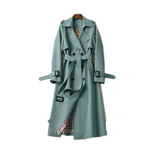 Eva | Damen Zweireihiger Trenchcoat – Grün