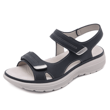 Noelle® | Bequeme orthopädische Sandalen – Schwarz