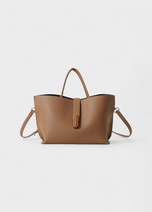 Damen Tragetasche Kunstleder strukturiert elegantes Design - Noiré – Braun