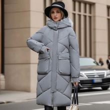 Aloisia - Lange, warme Fleecejacke – Grau