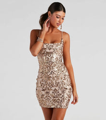 Minikleid Pailletten Sommer – Gold