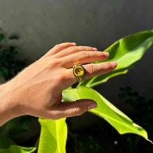 Moderne Muse Ringuhr – Gold - Gelb