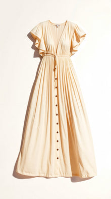 Alba Maxikleid mit Knopfleiste – Beige