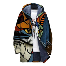 Alex Kapuzenjacke mit Katzenmuster – Mehrfarbig