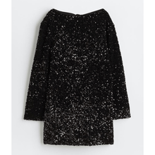 Antonette Pailletten-Partykleid – Schwarz