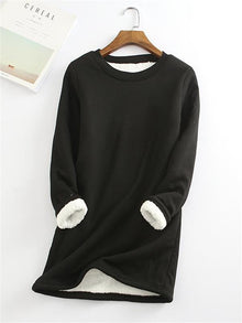 Astrid Fleece-Pullover – Schwarz