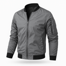 Bomberjacke Herren | Leicht Mit Reißverschluss – Grau