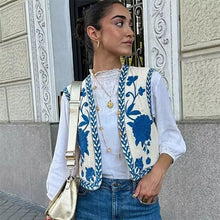 Blaire Sommerweste mit Blumenmuster – Blau