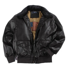 Bowen Vintage Lederjacke – Schwarz