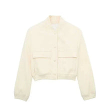 Calliope Gekürzte Bomberjacke – Beige-Gelb