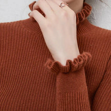 Darcy - Strick-Rollkragenpullover – Rot
