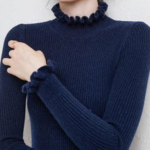Darcy - Strick-Rollkragenpullover – Blau