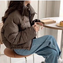 Dasha - Pufferjacke - Gekürzter Schnitt – Kaffee