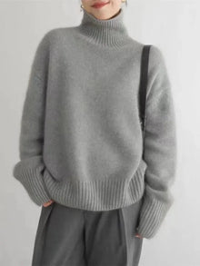 Dionella - Strickpullover - Rollkragen – Grau