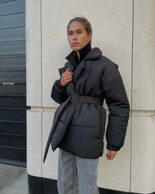 Dulcian - Pufferjacke - Mit Gürtel – Schwarz